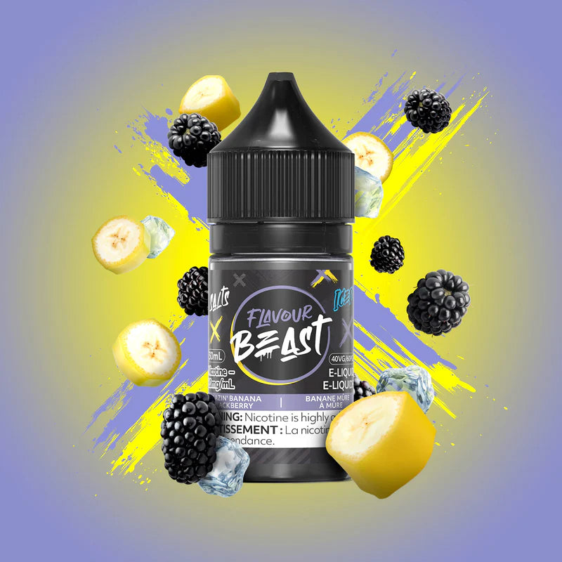 Flavour Beast E-liquid- Blazin' Banana Blackberry (Iced)